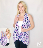 Freespirited Floral Multi-Way Smart Scarf Lime Ares