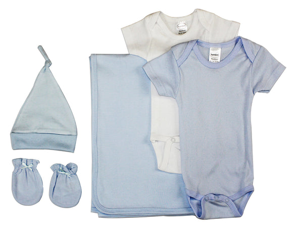 Newborn Baby Boy 5 Pc Layette Baby Shower Gift Set Emerald Clover