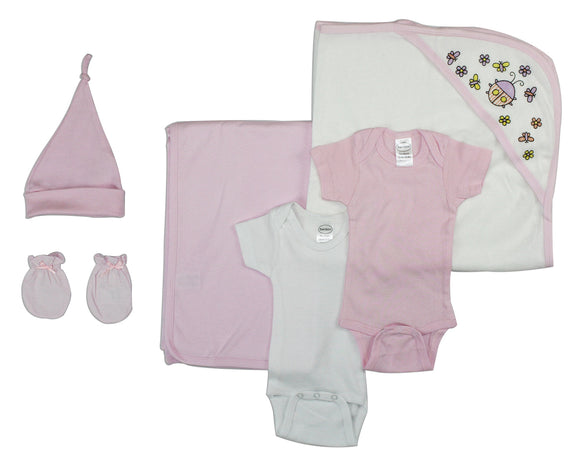 Newborn Baby Girl 6 Pc Layette Baby Shower Gift Emerald Clover