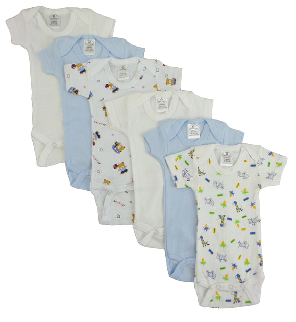Preemie Boys Short Sleeve Printed 6 Pack Emerald Clover