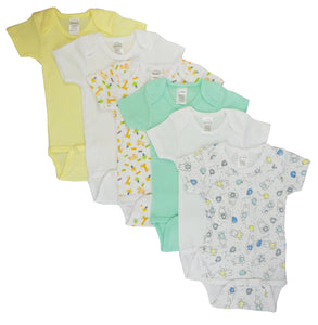 Boys' Printed Short Sleeve 6 Pack Emerald Clover
