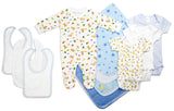 Newborn Baby Boy 11 Pc Layette Baby Shower Gift Emerald Clover