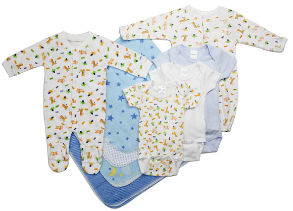 Newborn Baby Boy 9 Pc Layette Baby Shower Gift Set Emerald Clover