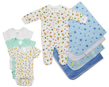 Newborn Baby Boy 8 Pc Layette Baby Shower Gift Set Emerald Clover