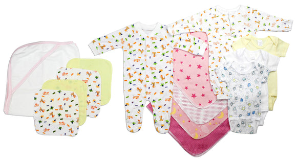 Newborn Baby Girls 18 Pc Layette Baby Shower Gift