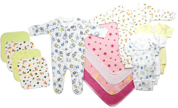 Newborn Baby Girls 13 Pc Layette Baby Shower Gift