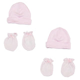 Girls' Cap and Mittens 4 Piece Layette Set Emerald Clover