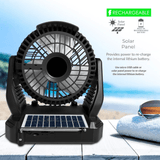Supersonic Solar-Powered BT Speaker with FM Radio LED Flashlight & Fan