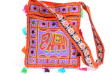 Mirror Work Elephant Multi Color Sling Jhola Bag Silver Hestia