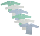 Boys Pastel Variety Long Sleeve Lap T-shirts (Pack of 6)