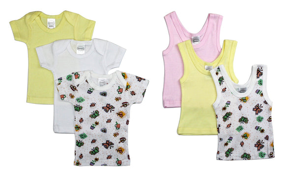 Girls' 6 Piece Layette Set Emerald Clover