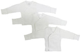 Long Sleeve Side Snap with Mittens (3 Pack)
