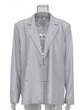 Sleeveless Crop Top & High Waist Pants Set, Blazer Sold Separately