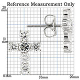 0W155 - Rhodium 925 Sterling Silver Earrings with AAA Grade CZ  in Turquoise Tiger