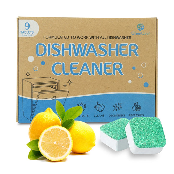 Dishwasher Detergent & Deodorizer Tablets - 9 Tablets for All Models Pink Iolaus