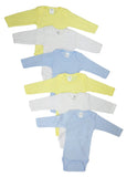 Boys' Pastel Long Sleeve Onezie 6 Pack Emerald Clover