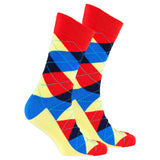 Men's Flame Argyle Socks Orchid Erebus