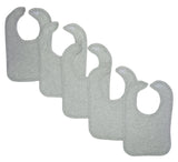 Grey Baby Bibs (Pack of 5) Emerald Clover