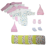 Newborn Baby Girl 21 Pc Layette Baby Shower Gift Emerald Clover