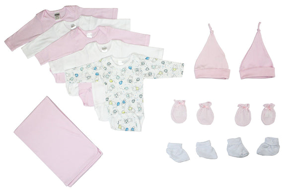Newborn Baby Girl 12 Pc Layette Baby Shower Gift Emerald Clover