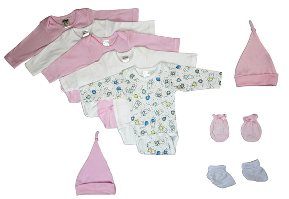 Newborn Baby Girl 9 Pc Layette Baby Shower Gift