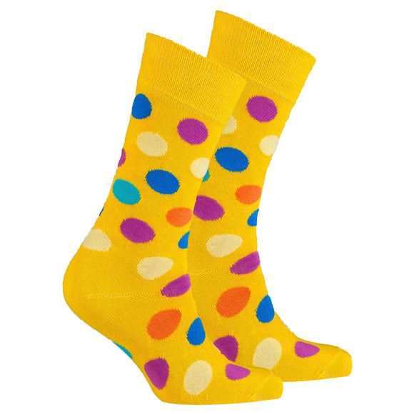 Men's Mixed Yellow Dot Socks Orchid Erebus