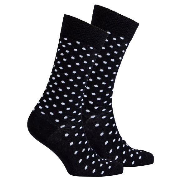Men's Solid Black Dot Socks Orchid Erebus