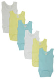 Boys Tank Top Onezies 6 Pack Emerald Clover