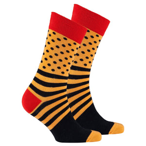 Men's Flame Dot Stripe Socks Orchid Erebus