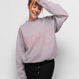 Women's Light Pink NYC Crewneck Sweatshirt