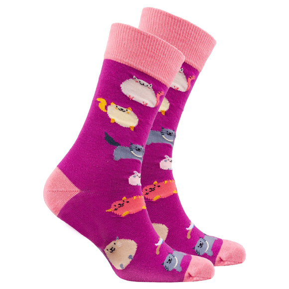 Men's Fatty Cats Socks Orchid Erebus