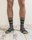 Men's Sage Stripe Socks Orchid Erebus