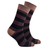 Men's Mocha Stripe Socks Orchid Erebus