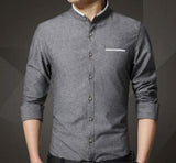 Men's Mandarin Collar Shirt