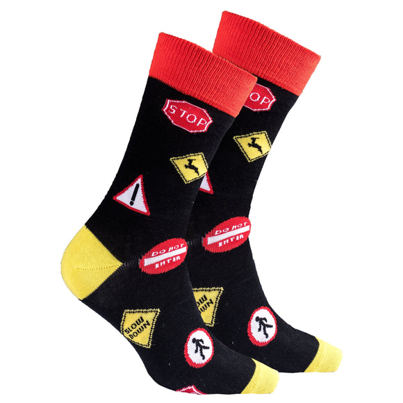 Men's Traffic Signs Socks Orchid Erebus