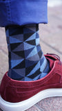 Men's Azure Triangle Socks Orchid Erebus