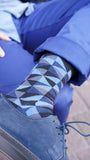 Men's Azure Triangle Socks Orchid Erebus