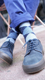 Men's Azure Argyle Socks Orchid Erebus