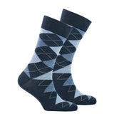 Men's Azure Argyle Socks Orchid Erebus