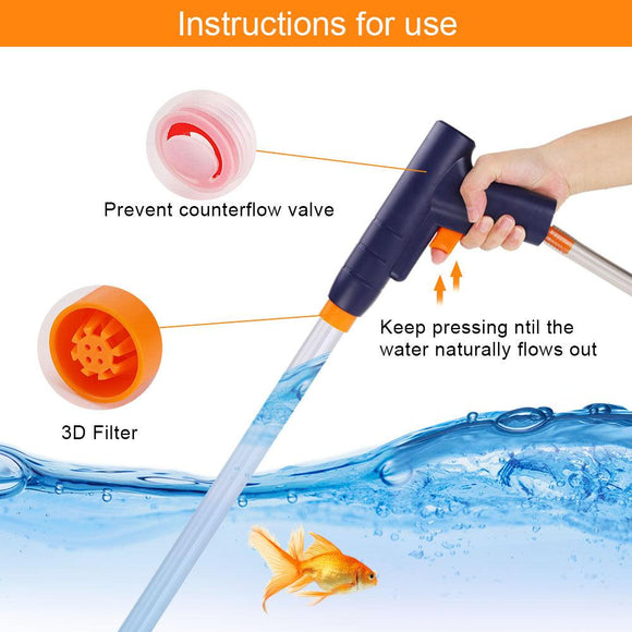Multi-Function Water Exchanger: Sand Washing, Water Change, And Algae White Diomedes