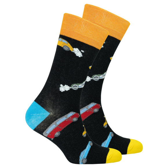 Men's Comic Cars Socks Orchid Erebus