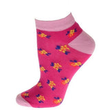 Floral Pattern Ankle Low Cut Cotton Socks