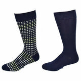 Dress Casual Combed Cotton Crew Socks 2 Pair Pack