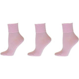 Turn Cuff Organic Cotton Seamless Toe 3 Pair Pack