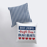 Bold Stripes Bright Stars | Memorial Day | Pillow Cover | Throw Pillow