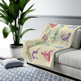 Yoga Sanctuary Velveteen Plush Blanket Yellow Pandora