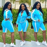 Off-the-shoulder Sportswear 2-piece Set Silver Sam