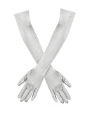 20 Inch Above Elbow Length Satin Gloves Gatsby Flapper