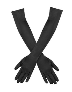 20 Inch Above Elbow Length Satin Gloves Gatsby Flapper