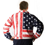 American Flag Print Unisex Zip-Up Jacket